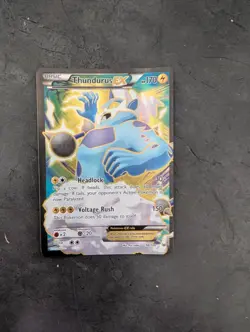 Pokemon XY Roaring Skies Thunderous EX Full Art 98/108 MISCUT CARD - Image 4