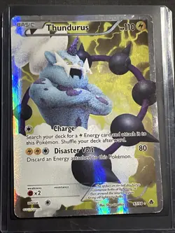 Pokemon TCG: Thundurus 97/98 Black & White Emerging Powers Full Art Ultra Rare - Image 1