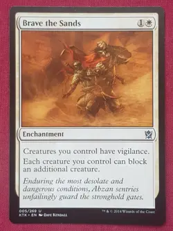 Magic The Gathering KHANS OF TARKIR BRAVE THE SANDS white card MTG - Image 1