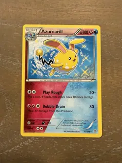 Pokemon TCG Azumarill 77/114 Common Non Holo Steam Siege Shiny 2016 Card NM - Image 1