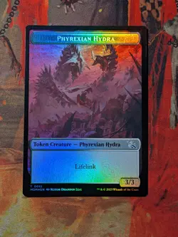 MTG Card: Treasure #0020 -- Phyrexian Hydra Token (March Machine: Afterm.) FOIL - Image 2