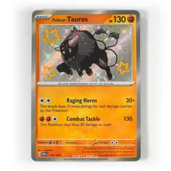Pokemon - Paldean Tauros - 172/091 - SV Paldean Fates - Shiny Rare Card - Image 1