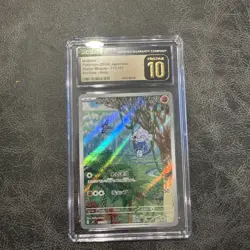 Graded Pokemon Card JPN Sv7 Stellar Miracle Meditite 111/102 AR CGC Pristine 10 - Image 1
