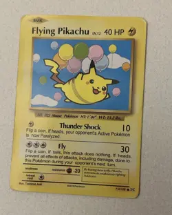 Pokemon TCG XY Evolutions: Flying Pikachu Secret Rare Card #110/108 - Image 1