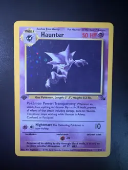 1st Edition Haunter Holo Fossil Set 6/62 Vintage Pokemon WOTC Rare MP - Image 1