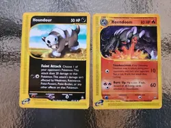 Pokemon TCG Houndour 87/147 & Houndoom 14/147 Aquapolis Non-Holo - Image 1