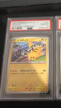 PSA 10 Pikachu 197/SV-P Gym Promo Gem Mint Japanese Pokemon Card With mew - Image 1