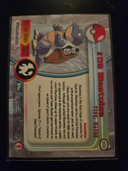 1999 Topps Pokemon TV Animation Series 1 Blastoise #9 Blue Logo Non Holo - Image 2