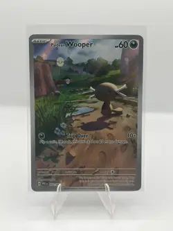 Paldean Wooper 102/094 Illustration Rare Phantasmal Flames Pokemon Holo NM - Image 1