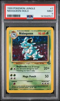 Pokemon Jungle Nidoqueen Holo 7/64 PSA 9 - Image 1