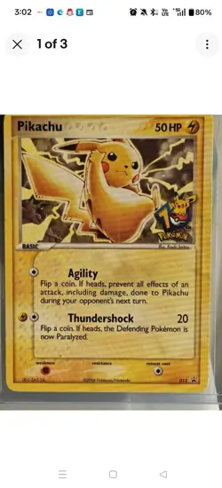 Pokemon Pikachu Black Star Promo Journey Across America #012 PSA 7 2006 POP 68 - Image 1