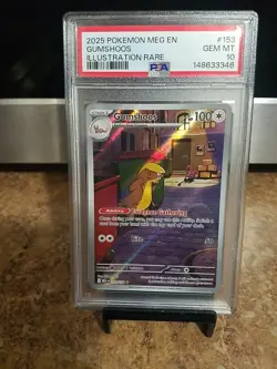 2025 Pokemon Meg En Gumshoos Illustration Rare Psa 10 - Image 2