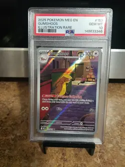 2025 Pokemon Meg En Gumshoos Illustration Rare Psa 10 - Image 3