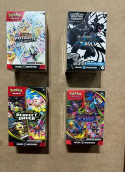 Prismatic Evolution & 3 Different Pokemon TCG Variety Booster Bundle Lot Sealed - Image 1