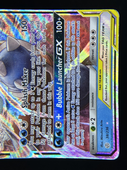 2019 Pokemon TCG Sun & Moon #38 Blastoise & Piplup GX Comic Eclipse FULL ART DMG - Image 4