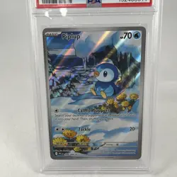 2025 POKEMON PFL EN-PHANTASMAL FLAMES ILLUSTRATION RARE #098 PIPLUP PSA 10 - Image 4