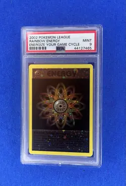 2002 Pokemon League Rainbow Energy Energize Your Game Cycle PSA 9 - Image 1