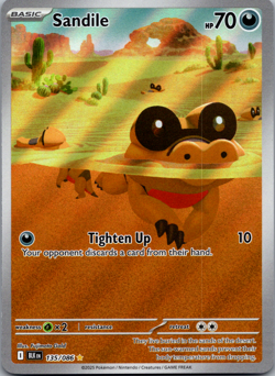 Sandile 135/086 BLK EN Black Bolt Illustration Rare Pokemon Near Mint - Image 1