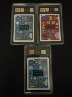 (3 Card Lot) 2023 Old Maid Pokemon JP PCG 10 Graded Togepi Wobbuffet Meowth PCG - Image 2
