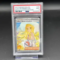 2025 POKEMON MEG SPECIAL ILLUSTRATION RARE #184 LILLIE'S DETERMINATION PSA 9 - Image 1