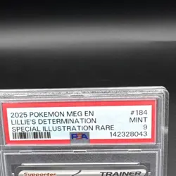 2025 POKEMON MEG SPECIAL ILLUSTRATION RARE #184 LILLIE'S DETERMINATION PSA 9 - Image 2