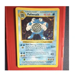 Pokemon Poliwrath Holo Rare Base Set Shadowless 13/102 1999 90 HP Card - Image 1