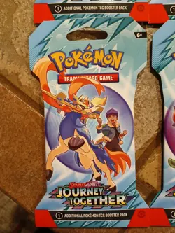 Pokemon TCG Journey Together Sleeved Booster Blister Art Set (4 Booster Packs) - Image 4