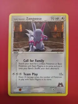 Team Magma's Zangoose 23/95 Team Magma vs Team Aqua Regular Pokemon Free Ship!! - Image 1