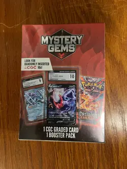 Pokemon Mystery Gems 1 CGC Graded Card & 1 Booster Pack 2025! New Sealed Box! - Image 2