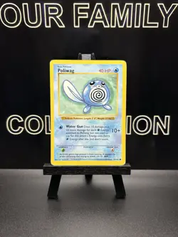 Poliwag Pokemon WOTC Common Unlimited Base Set (Shadowless) 59/102 Regular MP - Image 1