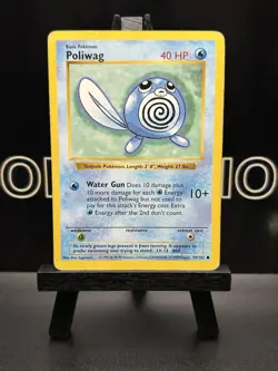 Poliwag Pokemon WOTC Common Unlimited Base Set (Shadowless) 59/102 Regular MP - Image 2