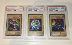 Yu-Gi-Oh PSA 10 Blue Eyes White Dragon LB 01 Dark Magician Red Eyes Black Dragon - Image 1