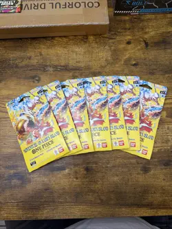One Piece OP05 EB04 Adventure Kami Island Sleeved Booster Pack Lot Of 7 English - Image 1