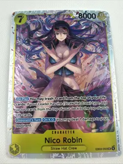 Nico Robin EB03-055 SR Super Rare Extra Booster Heroines Edition One Piece Card - Image 1