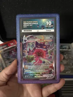 Pokemon TCG Gengar VMAX Fusion Strike 271/264 Holo Secret Rare ACE 10 - Image 1