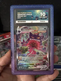 Pokemon TCG Gengar VMAX Fusion Strike 271/264 Holo Secret Rare ACE 10 - Image 2