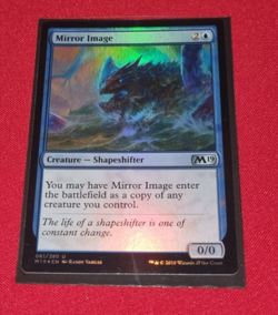 Magic the Gathering Mirror Image Foil Core Set 2019 Used - Image 1
