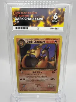 Pokemon TCG Dark Charizard Team Rocket 21 Regular 1st Edition Rare ACE 6 - Image 1