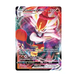 Pokemon SWSH02: Rebel Clash Cinderace VMAX (UR) #36/192 (Holo) NM - Image 1