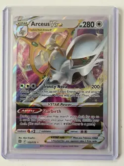 Pokemon Brilliant Stars Arceus VSTAR 123/172 Ultra Rare In Near Mint Condition - Image 1