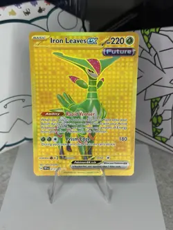N-MINT! Iron Leaves ex (213/162) Temporal Forces Gold Secret Rare Pokemon Card! - Image 1
