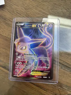 Pokemon TCG Espeon EX Ultra Rare Card 117/122 Breakpoint Full Art Lightly Played - Image 3