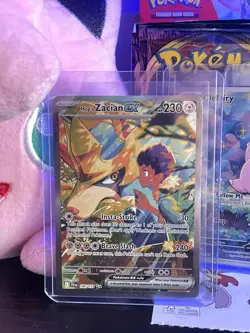 Pokemon TCG Journey Together Hop's Zacian EX Illustration Rare Card 186/159 - Image 1