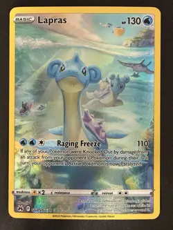Pokemon TCG Lapras GG05/GG70 Crown Zenith Full Art Holo Illustration Rare - Image 1
