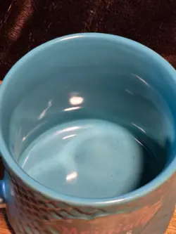 Disney Ariel MERMAID VIBES Mug Iridescent Aqua 16 oz Raised Scales Under the Sea - Image 3