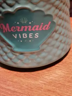 Disney Ariel MERMAID VIBES Mug Iridescent Aqua 16 oz Raised Scales Under the Sea - Image 4