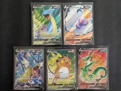 Pokemon TCG full art V card bundle 5 cards Inc Lapras V 189/202 raichu gyarados - Image 1