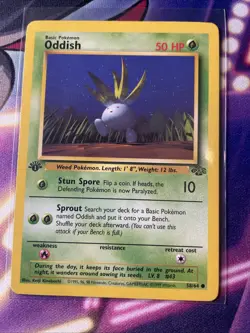 Pokemon TCG Oddish Jungle 58/64 Regular 1st Edition Common - Image 1