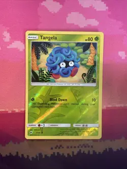 Pokemon Card Tangela Burning Shadows Reverse Holo 7/147 Near Mint - Image 1