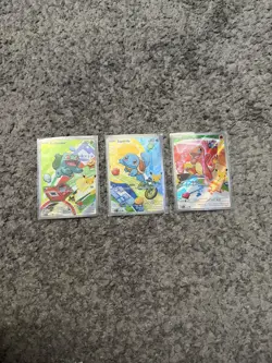 Pokemon TCG First Partner Illustration Gen 1 Kanto Starters Set Near Mint - Image 1